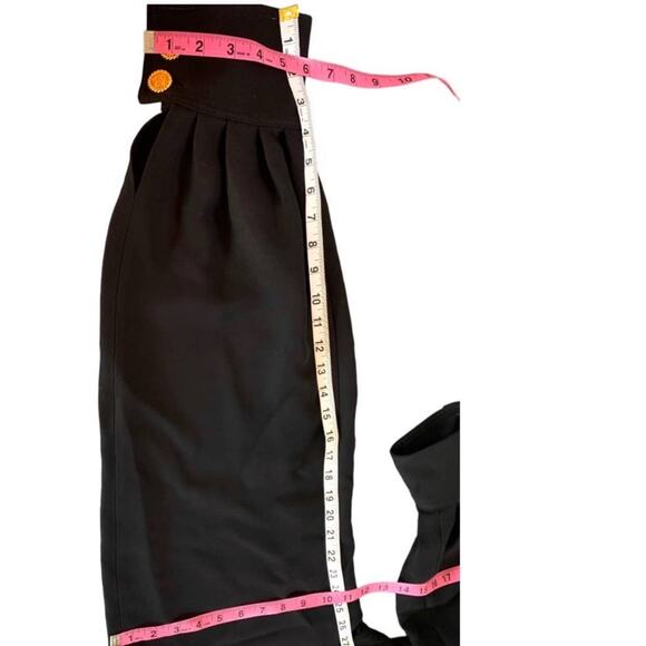 Gucci Alione V-neck Long Sleeve Button Jumpsuit Wool Silk Gold Black IT 36 US 0 - Picture 12 of 16